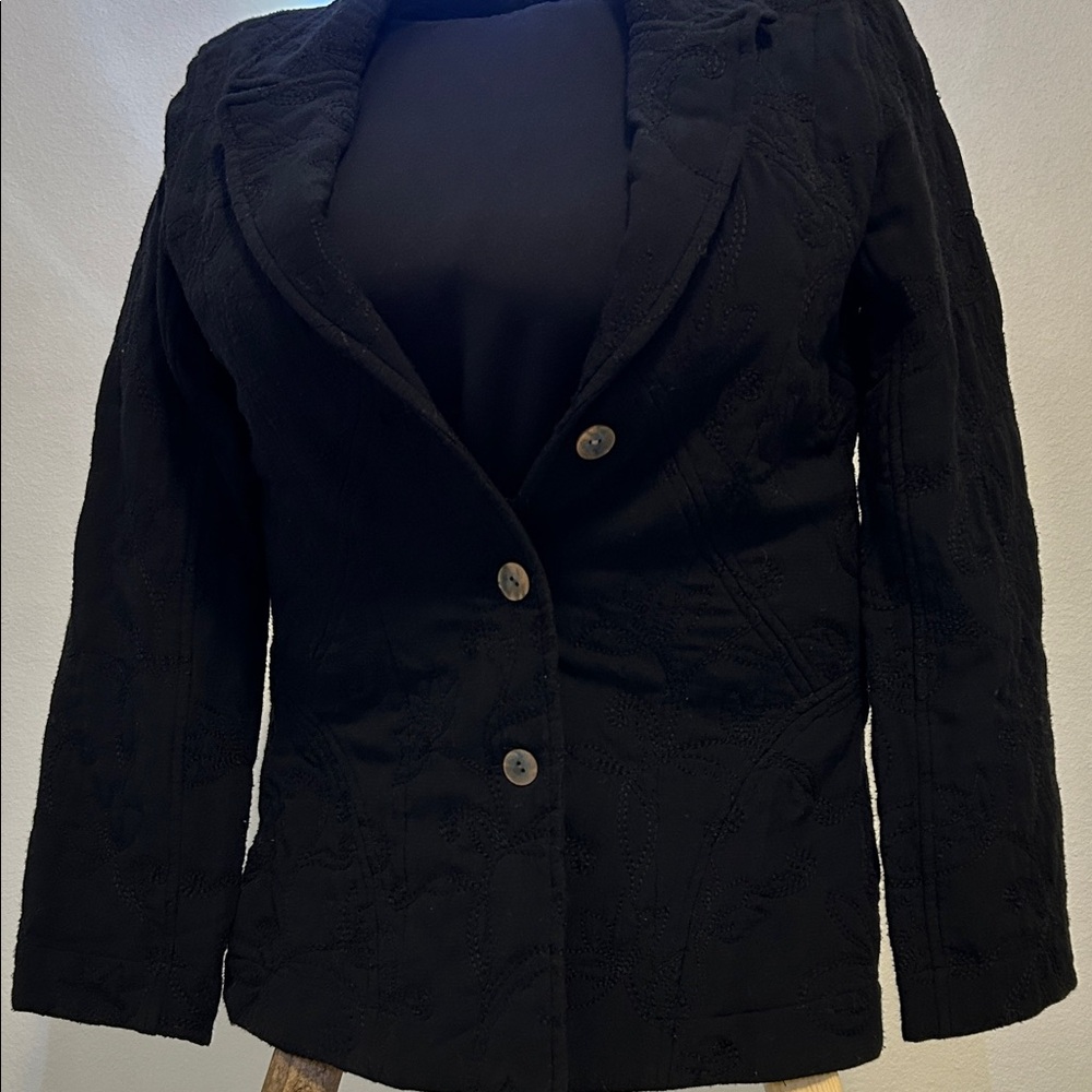 J. Jill Black Textured Blazer